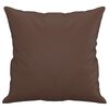 vidaXL Декоративни възглавници, 2 бр, кафяви, 40x40см, изкуствена кожа