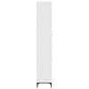 vidaXL Шкаф за баня Бяло 31,5 x 33 x 190 см Инженерно дърво & Метал