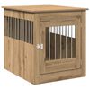 vidaXL Мебел за кучешка клетка, занаятчийски дъб, 64,5x80x71 см, инженерно дърво