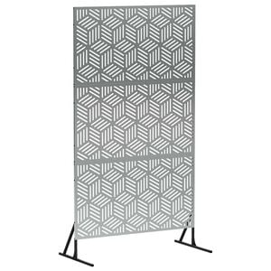 vidaXL Екран за уединение 100 x 50 x 180 см Поцинкована стомана