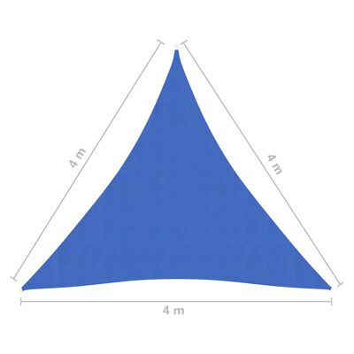 vidaXL Платно-сенник, 160 г/м², синьо, 4x4x4 м, HDPE
