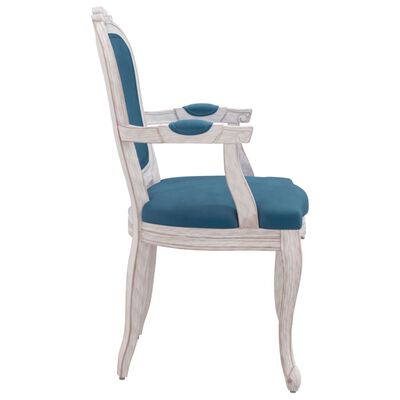 vidaXL Трапезен стол, сини, 62x59,5x100,5 см, кадифе