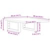 vidaXL Стенен рафт за мивка, стомана и масивно дърво дъб
