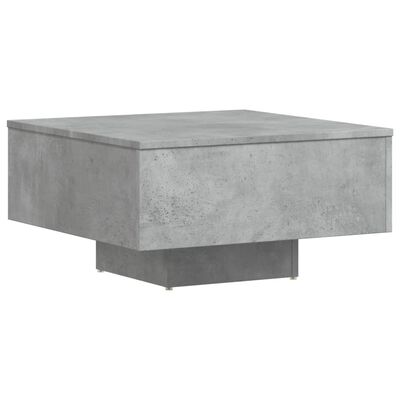 vidaXL Маса за кафе, бетонно сива, 60x60x31,5 см, ПДЧ