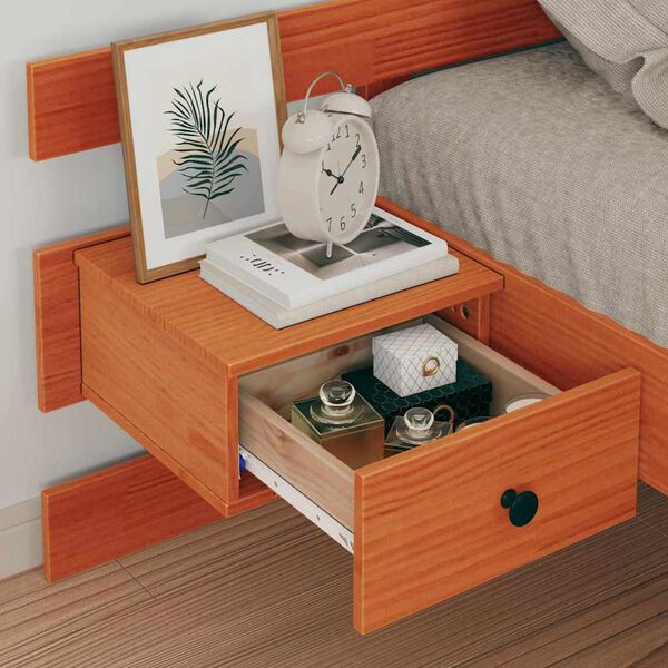 vidaXL Рамка за легло с таблото Кафяво с восъчно покритие 90 x 200 cm