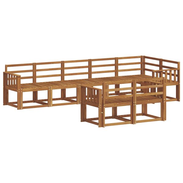 vidaXL Комплект дивани за открито 8 pcs Естествен