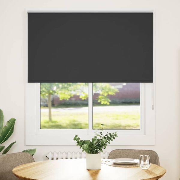 vidaXL Ролетна щора Blackout Black 135x175 cm Ширина на плата 131,6 cm