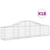 vidaXL Габионни кошници арка 18 бр 200x30x40/60 см поцинковано желязо