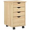 vidaXL Плъзгащ кабинет Кафяво 34 x 39 x 56 см Масивна боровина