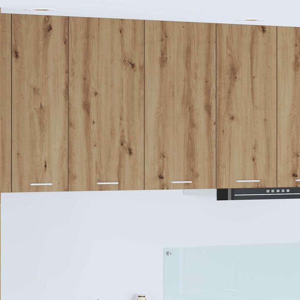 vidaXL Висящ шкаф със съхранение Дъб 80 x 31 x 80 см Инженерно дърво