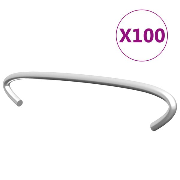 vidaXL Куки за габиони, 100 бр, поцинкована стомана, 10 см