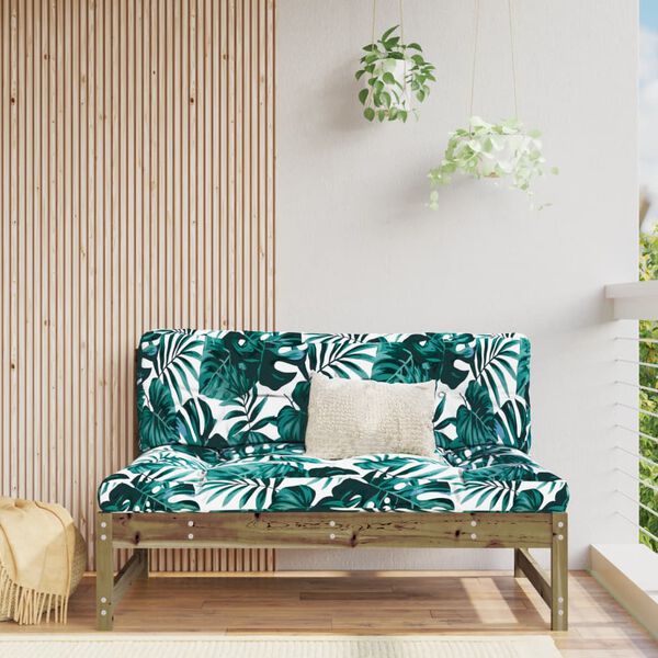 vidaXL Среден диван, 120x80 см, импрегнирано борово дърво