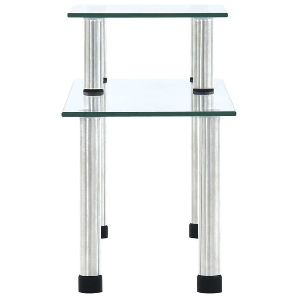 vidaXL Кухненски рафт, прозрачен, 45x16x26 см, закалено стъкло