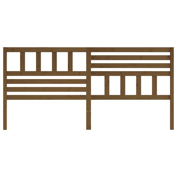 vidaXL Горна табла за легло, меденокафява, 206x4x100 см, бор масив