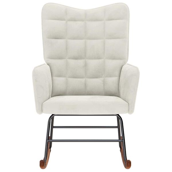 vidaXL Люлеещ стол, кремав, кадифе