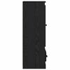 vidaXL Висок шкаф с чекмедже 3 pcs Черния дъб Инженерно дърво