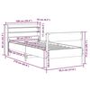 vidaXL Рамка за легло без матрак, 90x200 см, масивна чамова дървесина