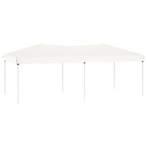 vidaXL Сгъваема парти палатка, бяла, 3x6 м
