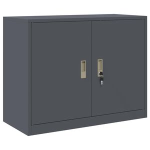 vidaXL Шкаф за съхранение Антрацит 90 x 40 x 70 cm Стомана