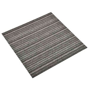 vidaXL Килим 20 бр. Антрацитно с ивици 50 x 50 cm 100% Полипропилен