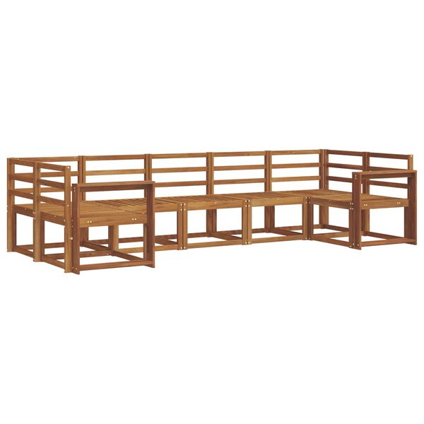 vidaXL Комплект дивани за открито 7 pcs Естествен