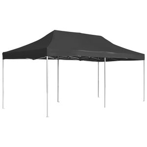 vidaXL Професионална сгъваема шатра, алуминий, 6х3 м, антрацит
