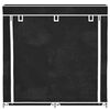vidaXL Платнен шкаф за обувки с покривало 115 х 28 х 110 см, черен