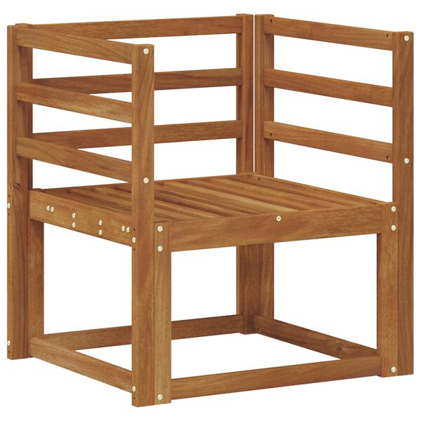 vidaXL Външен диван Солидно акациево дърво Естествен