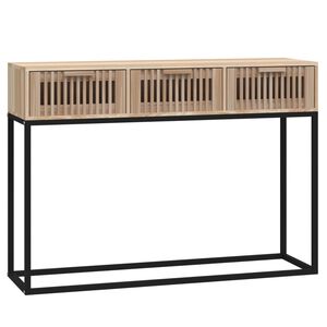 vidaXL Конзолна маса, 105x30x75 см, инженерно дърво и желязо