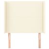 vidaXL Горна табла с уши, кремава, 93x16x118/128 см, изкуствена кожа