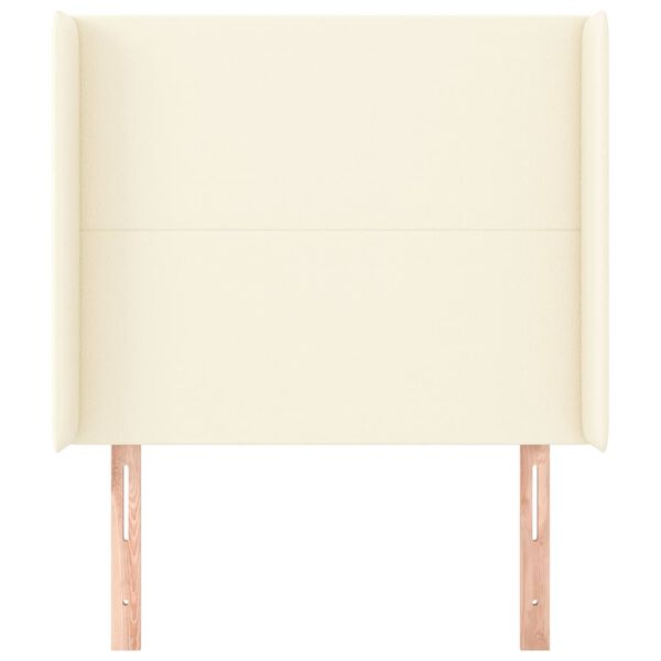 vidaXL Горна табла с уши, кремава, 93x16x118/128 см, изкуствена кожа