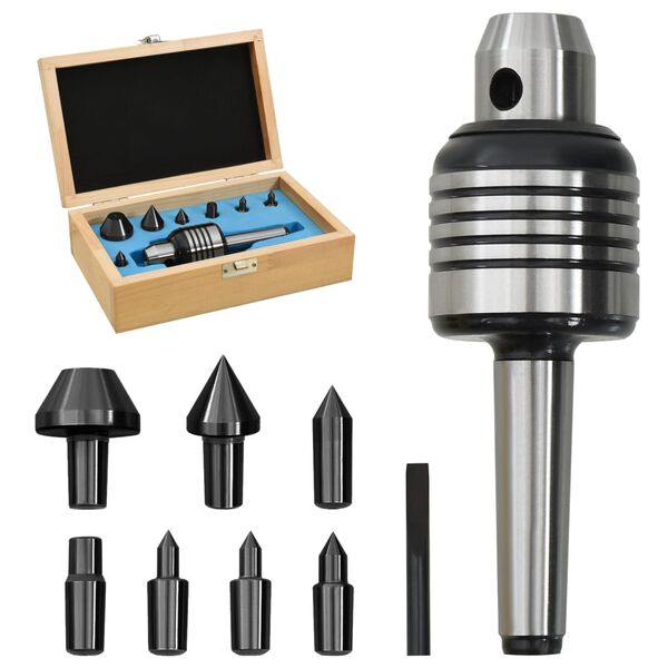 vidaXL Комплект въртящ център за струг 10 части MT4