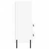 vidaXL Сайдборд, бял, 34,5x34x90 см, инженерно дърво