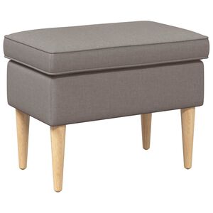 vidaXL Пуф за крака Таупе 55 x 35 x 41 см