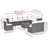 vidaXL Градински комплект диван с възглавници 11 части сив полиратан