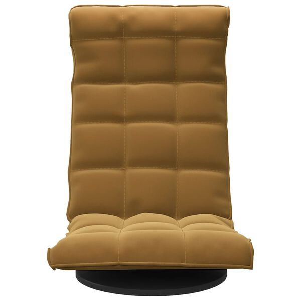 vidaXL Въртящ се подов стол, кафяв, кадифе