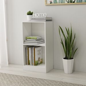 vidaXL Библиотека, бетонно сива, 60x24x109 см, инженерно дърво