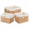 vidaXL Кошници за съхранение 3 бр. Воден хиацинт 35 x 30 x 25 см