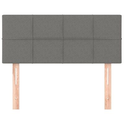 vidaXL Горна табла за легло, тъмносива, 90x5x78/88 см, плат
