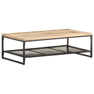 vidaXL Маса за кафе, 110x60x35 см, мангово дърво масив
