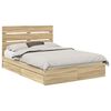 vidaXL Легло с място за съхранение с чекмедже Сонома дъб 140 x 200 cm