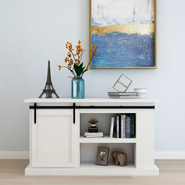 vidaXL Комплект за мини плъзгаща врата за шкаф, стомана, 152 см