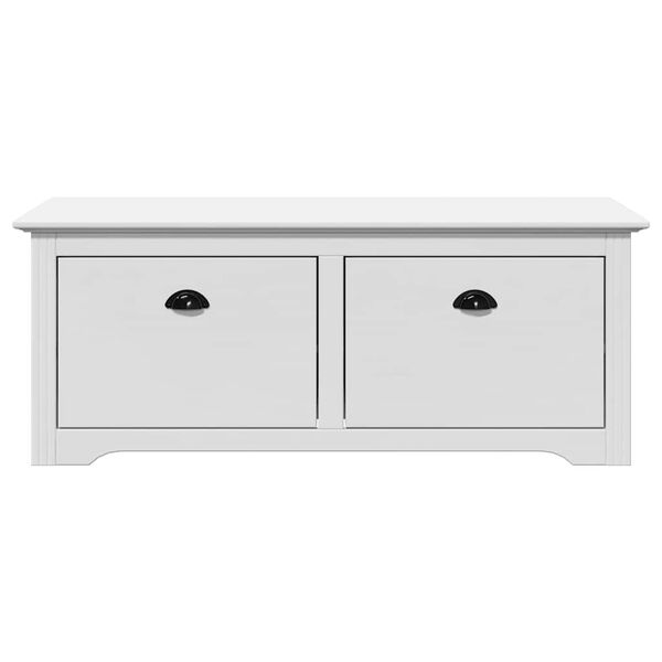 vidaXLL Пейка за антре "BODO" Бяла 114x40x45 cm