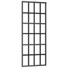 vidaXL Плъзгаща врата, ESG стъкло и алуминий, 76x205 см, черна