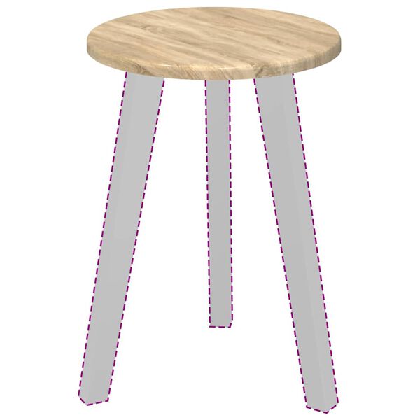 vidaXL Топ за маса дъб сонома 30 x 30 x 1,5 см Инженерно дърво