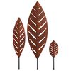 vidaXL Градински кол 3 бр. 116,5 x 35 x 3 см Кортенова стомана