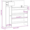 vidaXL Шкаф за обувки, опушен дъб, 100,5x28x100 см, инженерно дърво