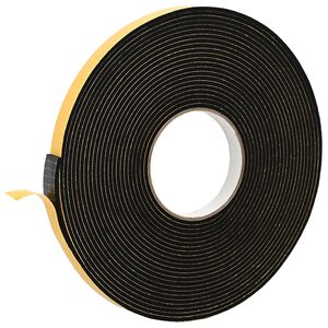 vidaXL Самоотлепваща се пяна лента Черно 20mm x 10m CR пяна