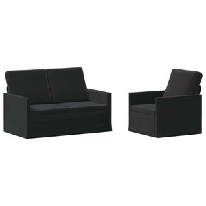 vidaXL Комплект дивани 2 pcs Черно Кадифе