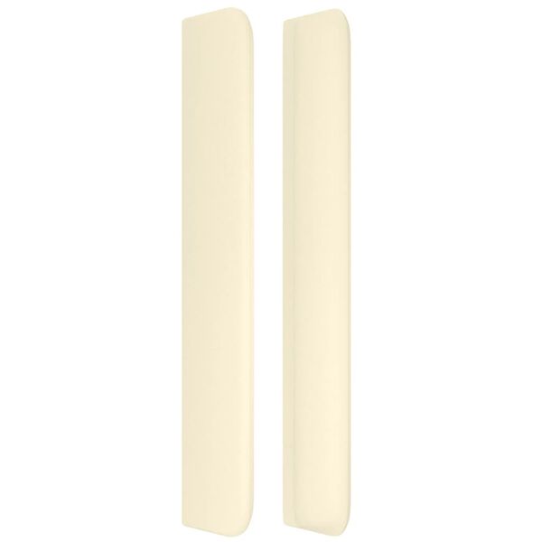 vidaXL Горна табла с уши, кремава, 183x16x118/128 см, изкуствена кожа